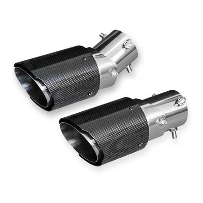 qualità  New Product Yaoyue Car Auto Real Carbon Automotive Fiber Adjustable Exhaust Tips Muffler End Tip Pipes Tail Throat fabbrica